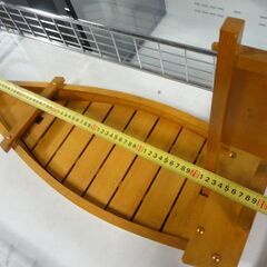 T-075 リサイクル品 業務用 木製 船盛 全長80cm 部品欠品の画像