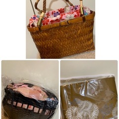 新品破格⚠️浴衣セット　カゴ　下駄　小物10点の画像