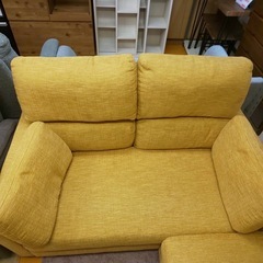 【リサイクルサービス八光】幅㎝　SAKODA ポップ コンパクト カウチソファ イエローの画像