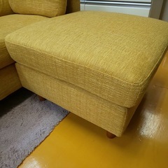 【リサイクルサービス八光】幅㎝　SAKODA ポップ コンパクト カウチソファ イエローの画像