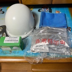 ⭐︎未使用　防災ヘルメット（LEDヘッドライト付）の画像
