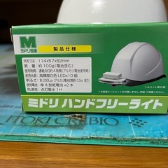 ⭐︎未使用　防災ヘルメット（LEDヘッドライト付）の画像