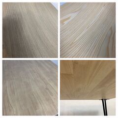 ◆🔶送料無料・設置無料有り🔶◆KANADEMONO ダイニングセット テーブル＆チェア×2 天然木 モダンデザイン オーダーメイド高級ブランド 中古家具の画像