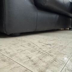 J3392　【リユースのサカイ柏店】　NITORI　ニトリ　二人掛けソファ　ブラックの画像