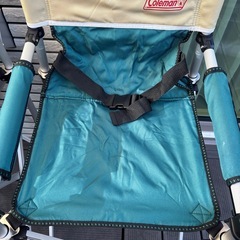 Coleman キッズスリムキャプテンチェア グリーン/ベージュの画像