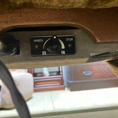 長方形籐製こやぐらたつ、天板ガラス付き＋布団とセットの画像