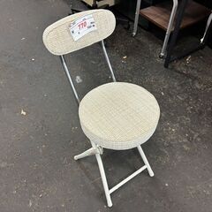 【リサイクルショップどりーむ荒田店】No.5657  折りたたみ イス ベージュ 写真参照の画像