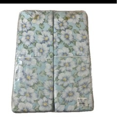 【新品・未使用】衿付ガーゼ毛布カバー　145×205 綿100 寝具 花柄の画像