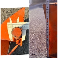 トラクター用　片培土器　培土機　丸軸　アタッチメント　パーツ　引取限定　の画像