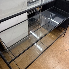 ガラスアイアンラック アイアンシェルフの画像