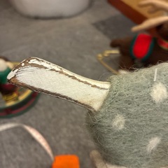 可愛い木製の小鳥置物の画像