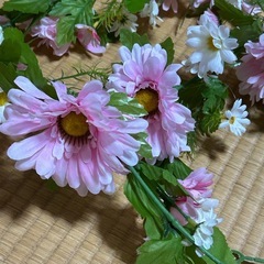 造花  ガーベラのガーランド 花飾り フェイクフラワー リースの画像