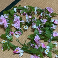 造花  ガーベラのガーランド 花飾り フェイクフラワー リースの画像