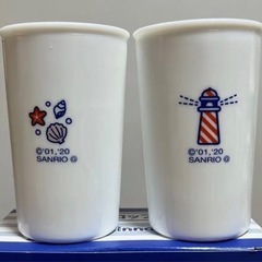 シナモンロール4ガラスコップの画像