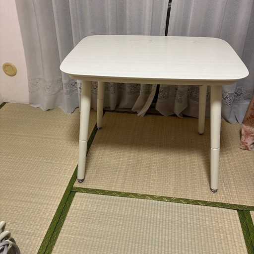 【傷あり】高さが変えられる2ウェイこたつテーブル　布団付き