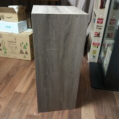 ナチュラル木製カラーボックス 約2段の画像