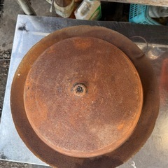 No1  昭和レトロ 羽釜 古民家 古道具 釜 鉄釜 炊き出し かまど アウトドア 調理器具 鍋 蓋無し　アンティーク　時代物の画像