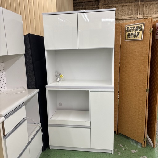 【ドリーム川西店御来店限定】☆ジモティー見たよ♪割引☆土井インテリア　2枚扉食器棚　クリーニング済み 【2125560000039320】