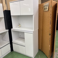 【ドリーム川西店御来店限定】☆ジモティー見たよ♪割引☆土井インテリア　2枚扉食器棚　クリーニング済み 【2125560000039320】の画像