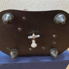 アンティークガラスドームカラクリ置き時計　魚を見つめる猫　激レア稼働品　 ヴィンテージ レトロ 手巻き　機械式　ぜんまい　専用箱付の画像