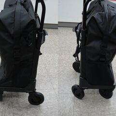 美品 TacaoF aカート ショッピング レインバッグ ストッパー付 WCC14 ブラック/黒 幅320×奥行225×高さ645～875mm【モノ市場安城店】013の画像