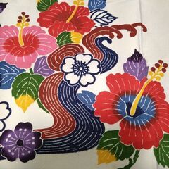 新品）紅型　テーブルクロス　花瓶敷き　琉球　沖縄　伝統工芸の画像