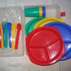 最終値下げ↓　アウトドア　食器セットの画像
