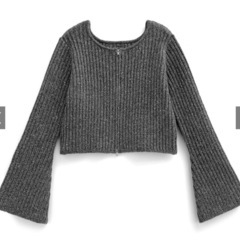 GRL ラメ入りニット ダブルジップ グレーの画像