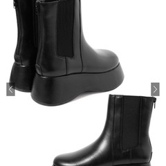 GRL  厚底サイドゴアレザーブーツの画像