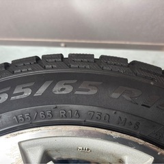 14インチスタッドレスタイヤホイール　4本セット　PIRELLI 155/65R14　　の画像