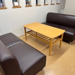 事務所・応接家具 バラ売り 会議テーブル／椅子／応接ソファ 月曜引き取り限定（東区） の画像
