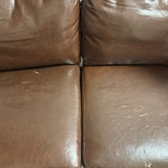 2人掛けソファ　フェイクレザーの画像