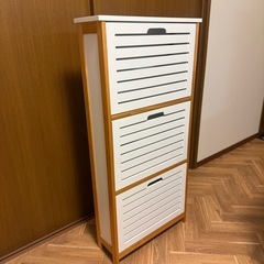 定価3万 シューズラック スリム 薄型 靴箱 玄関収納の画像