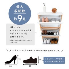 定価3万 シューズラック スリム 薄型 靴箱 玄関収納の画像