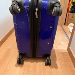 持ち手に難のあるスーツケースの画像