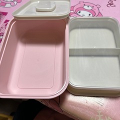 マイメロ、クロミの2段弁当箱、新品未使用の画像