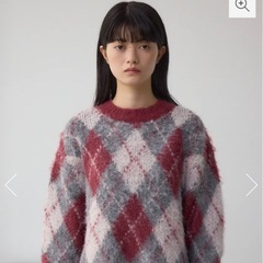 アーガイルシャギーニットの画像