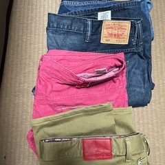 デニム等　　リーバイス・エドウィン　新品含む大きいサイズ　9本におまけ3本の画像