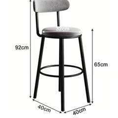 ハイチェアブラック2脚セット|ランドチェア、滑り止めベース＆クッションシート、ホームバー、ダイニングルームの画像