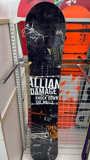 ALLIAN DAMAGE スノーボード 150cm （ビンディング付き） ALLIAN DAMAGE スノーボード 150cm ビンディング付き