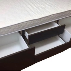 【ニトリ】セミダブル★ベッド★フレーム収納付★ 1口コンセント付の画像