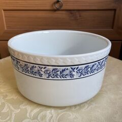 ブルー柄に白地　大皿　2枚　セット　の画像