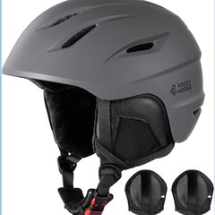【新品】ROCKY GOOSE スキー スノーボード ヘルメット グレーの画像