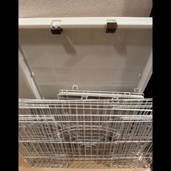 【ばっしー様受け渡し決定】セール！新品未使用 アイリスオーヤマ キャットゲージ おまけ付きの画像