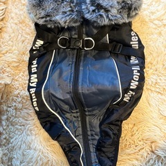 犬服 冬用コート 犬 服 ジャケット 犬服 ハーネス付き 綿服コート 3XLの画像