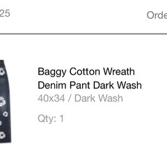 【新品】Baggy Cotton Wreath Denim Pantの画像