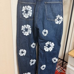 【新品】Baggy Cotton Wreath Denim Pantの画像