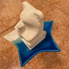 バリ雑貨✨カエルの置物＆沖縄のお皿の画像