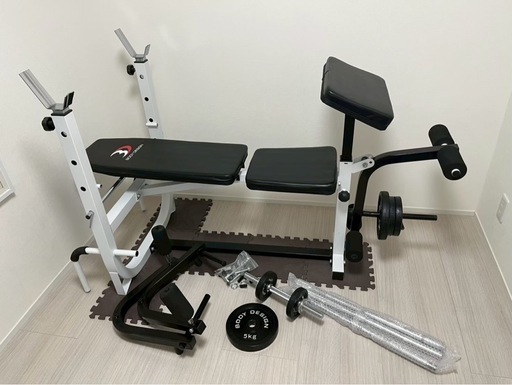 マルチプレスベンチ+ラバーバーベル セット (よっしー) 青山の