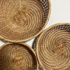〈インテリアにも〉編みかごセットの画像
